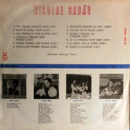 Nicolae Sabău - Tot Oșanu Poartă Gaci, (Disc Vinil) [1]