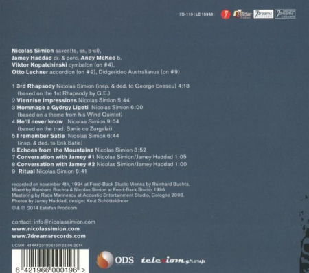 Nicolas Simion Group - Third Rhapsody (CD) [1]