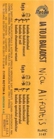 Nicu Alifantis - Ia Toji Baladist , (Casetă Audio) [1]