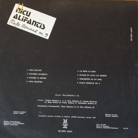 Nicu Alifantis - Piața Romană Nr. 9, (Disc Vinil) [1]