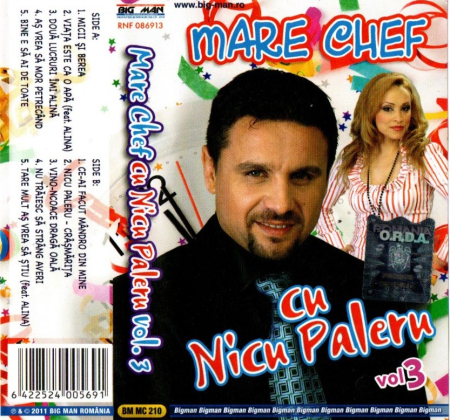 Cd-uri - Nicu Paleru - Mare Chef Cu Nicu Paleru VOL 3 (CASETA)