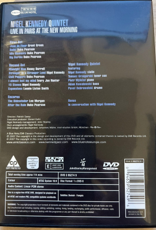 Nigel Kennedy Quintet NKQ Blue Note Sessions - Live in Paris at the New Morning (DVD) [1]
