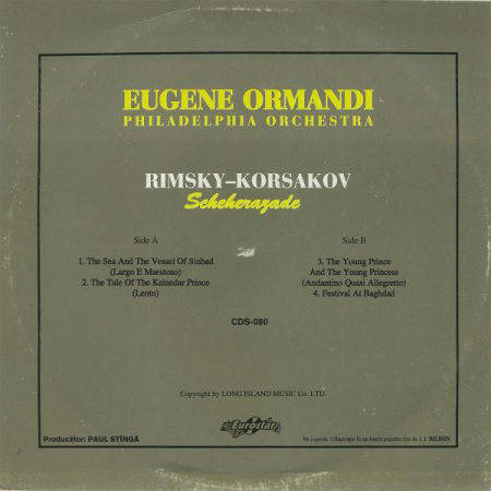 Nikolai Rimsky-Korsakov - Scheherazade, (Disc Vinil) [1]