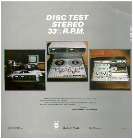 No Artist - Disc Test Stereo, (Disc Vinil) [1]