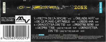 O-Zone - DiscO-Zone, (Casetă Audio) [1]