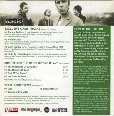 Oasis - Don't Believe The Truth, (CD) [1]