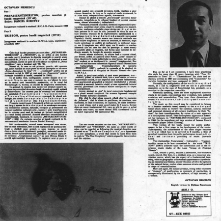Octavian Nemescu - Daniel Kientzy – Metabizantiniricon / Trisson (DISC VINIL) [1]