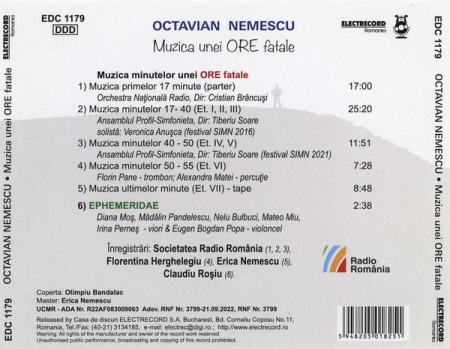 Octavian Nemescu - Muzica Minutelor Unei ORE Fatale, (CD) [1]