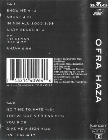 Ofra Haza - Ofra Haza, (Casetă Audio) [1]