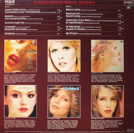 Orchester Anthony Ventura - Je T'aime 8  (Disc Vinil) [1]