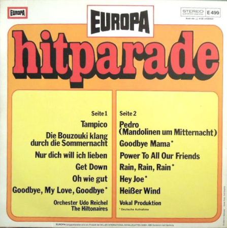 Orchester Udo Reichel - Europa Hitparade 5 (Disc Vinil) [1]