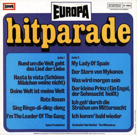 Orchester Udo Reichel - Europa Hitparade  6 (Disc Vinil) [1]