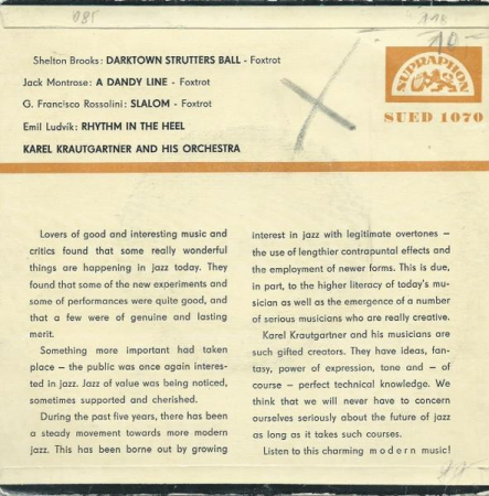 Orchestr Karla Krautgartnera - Darktown Strutters Ball (Disc Vinil) [1]