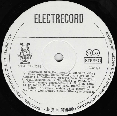 Orchestra Brîulețul - Ensemble Folklorique Brîulețul Constanța (Disc Vinil) [1]