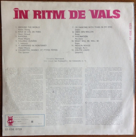Orchestra Electrecord - În Ritm De Vals, (Disc Vinil) [1]
