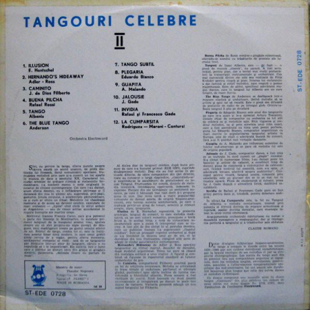 Orchestra Electrecord - Tangouri Celebre II, (Disc Vinil) [1]