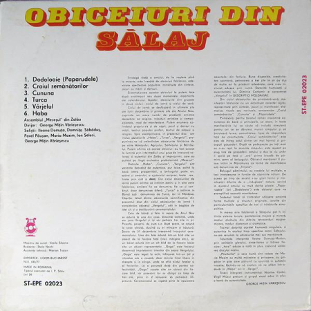 Orchestra Meseșul - Obiceiuri Din Sălaj (Disc Vinil) [1]