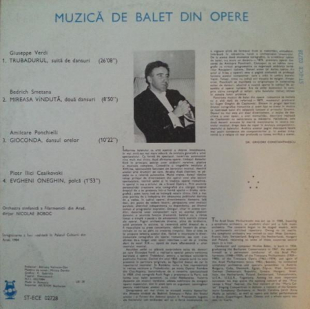 Orchestra Simfonică A Filarmonicii Din Arad - Opera Ballet Music, (Disc Vinil) [1]