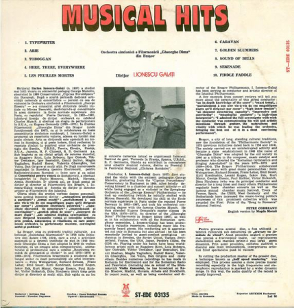 Orchestra simfonică a Filarmonicii "G. Dima" din Brașov - Musical Hits (Disc Vinil) [1]
