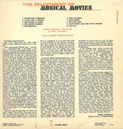 Orchestra simfonică a Filarmonicii „G. Dima” din Brașov - The Enjoyment Of Musical Movies, (Disc Vinil) [1]