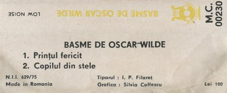 Oscar Wilde - Basme De Oscar Wilde , (Casetă Audio) [1]