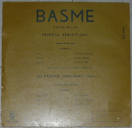 Oscar Wilde - Prințul Fericit / Un Prieten Adevărat, (Disc Vinil) [1]