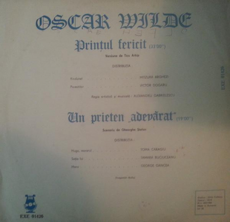 Oscar Wilde - Prințul Fericit / Un Prieten Adevărat, (Disc Vinil) [1]