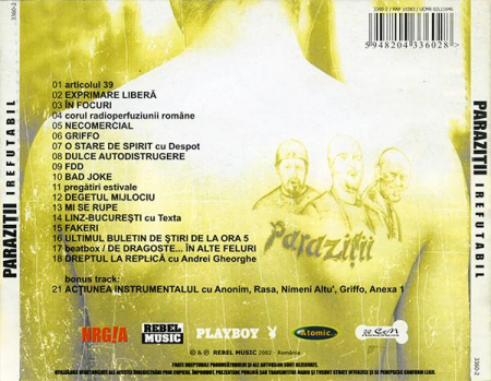 Paraziții - Irefutabil, (CD) [1]