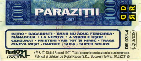Paraziții - Suta, (Casetă Audio) [1]