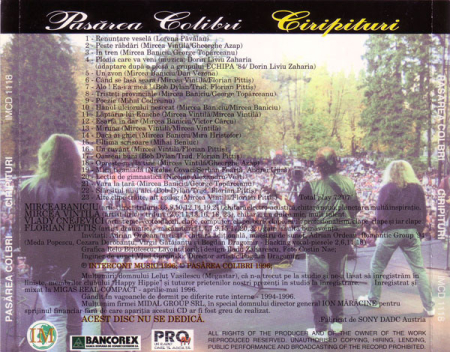 Pasărea Colibri – Ciripituri (CD) [1]