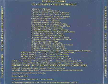 Pasărea Colibri - În Căutarea Cuibului Pierdut , (CD) [1]