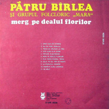 Pătru Bîrlea - Merg Pe Dealul Florilor, (Disc Vinil) [1]