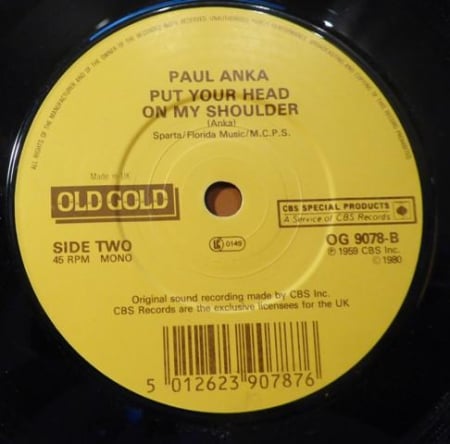 Paul Anka - Lonely Boy (7 Inch), (Disc Vinil) [1]