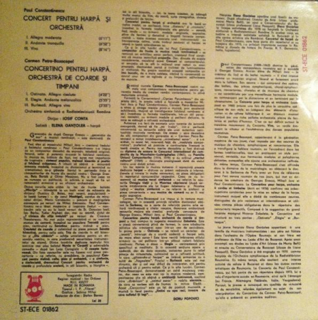 Paul Constantinescu - Concert Pentru Harpă Și Orchestră / Concertino Pentru Harpă Și Orchestră (Disc Vinil) [1]