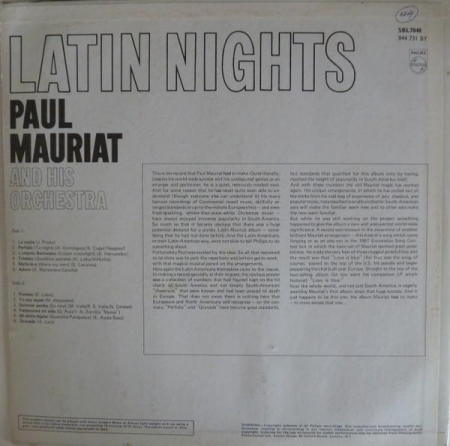 Paul Mauriat And His Orchestra - Latin Nights, (Disc Vinil) [1]