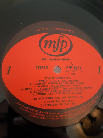 Pee Wee Hunt And His Orchestra - 12th Street Rag, (Disc Vinil) [1]