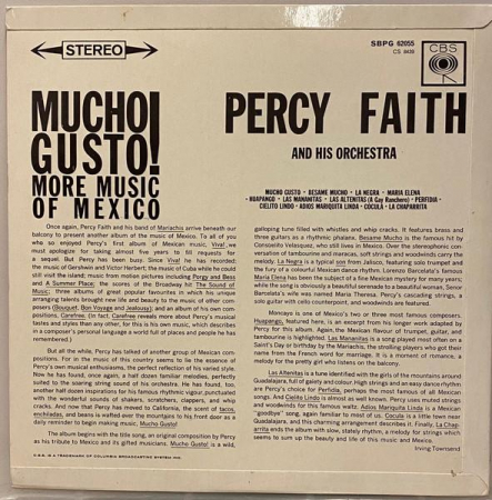 Percy Faith & His Orchestra - Mucho Gusto! (More Music Of Mexico), (Disc Vinil) [1]
