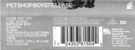 Pet Shop Boys - Release (Caseta Audio) [1]