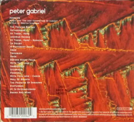 Peter Gabriel - Passion (Music For The Last Temptation Of Christ), (CD) [1]