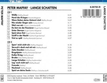 Peter Maffay - Lange Schatten, (CD) [1]