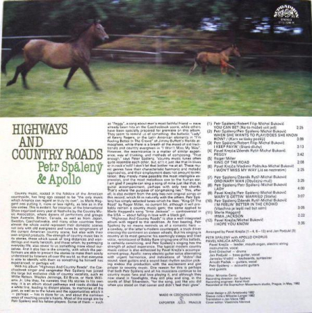 Petr Spálený - Highways And Country Roads, (Disc Vinil) [1]