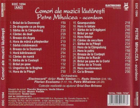 Petre Mihalcea - Acordeon, (CD) [1]