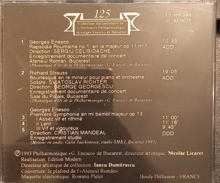 Philharmonique "Georges Enesco" de Bucarest* – Enesco / Strauss (CD) [1]