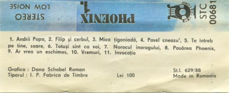 Phoenix - 1., (Casetă Audio) [1]