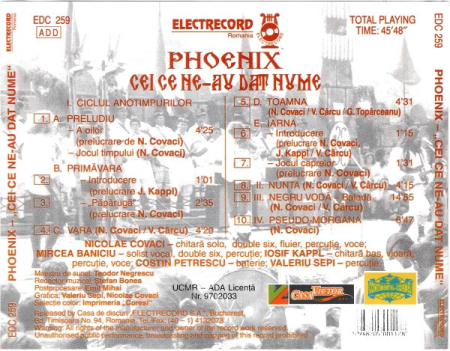 Phoenix (23) – Cei Ce Ne-Au Dat Nume (CD) [1]