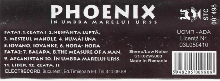 Phoenix - În Umbra Marelui Urss, (Casetă Audio) [1]