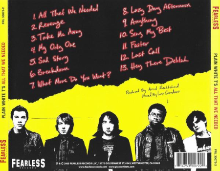 Plain White T's - All That We Needed (CD) [1]