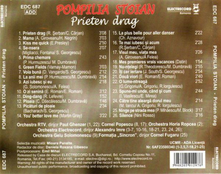 Pompilia Stoian - Prieten Drag, (CD) [1]