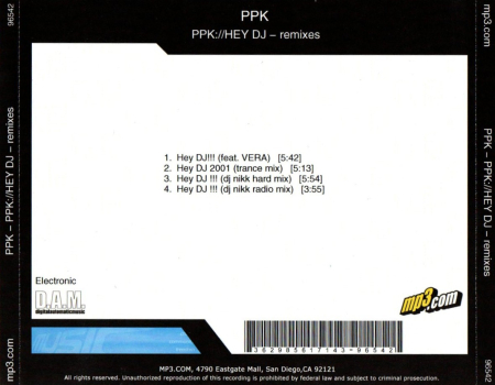 PPK - PPK://HEY DJ - remixes (CD, MP3) [1]