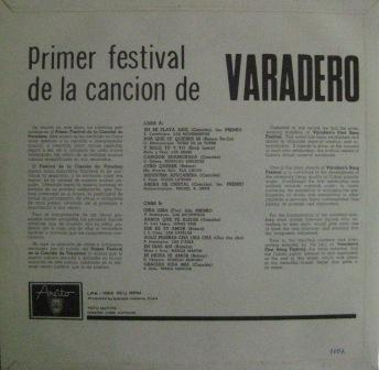 Primer Festival De La Cancion De Varadero (Disc Vinil) [1]